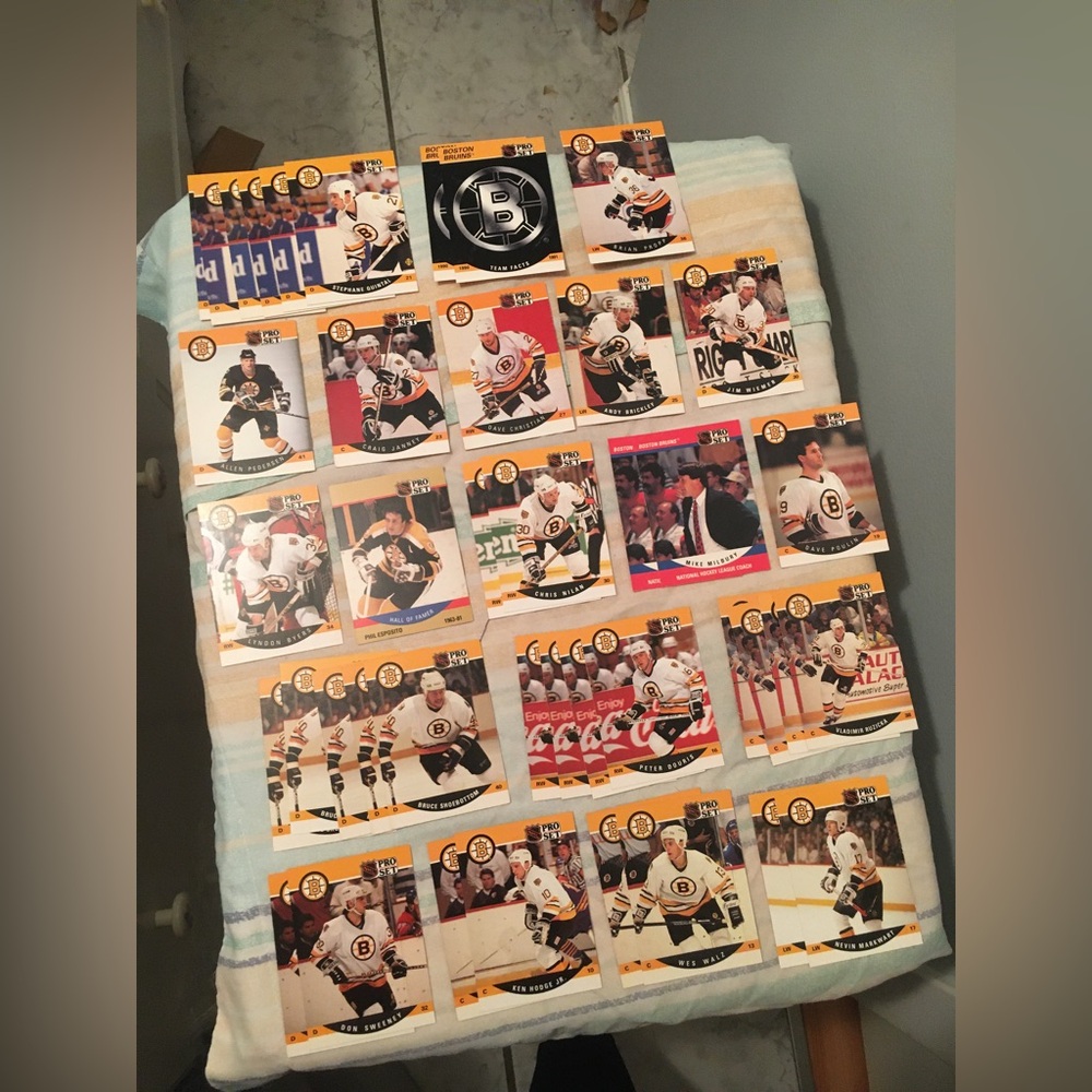 1990-1991 P R O Set hockey card lot- B O S T O N